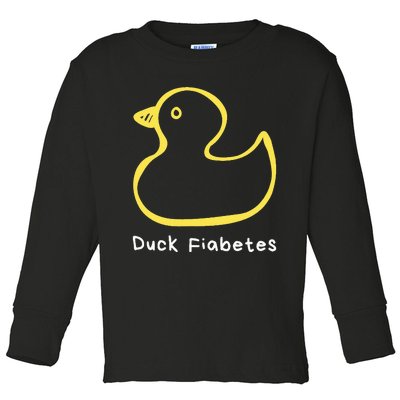 Duck Fiabetes Type 1 Diabetes sucks Toddler Long Sleeve Shirt