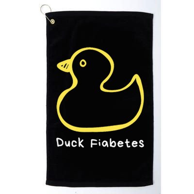 Duck Fiabetes Type 1 Diabetes sucks Platinum Collection Golf Towel