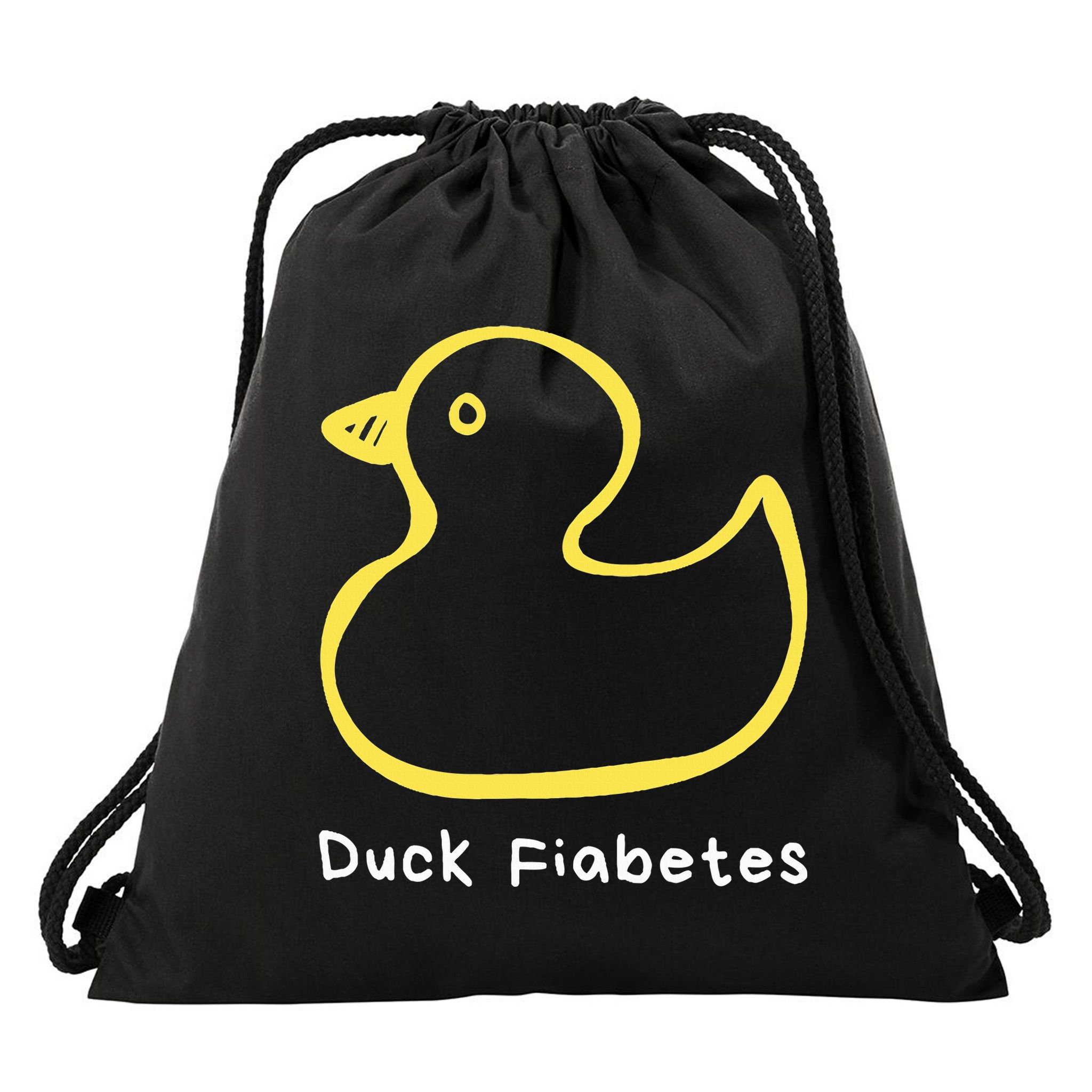 Duck Fiabetes Type 1 Diabetes sucks Drawstring Bag