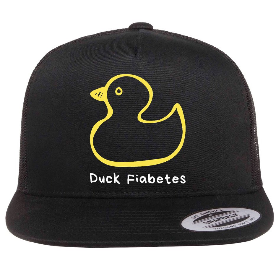 Duck Fiabetes Type 1 Diabetes sucks Flat Bill Trucker Hat