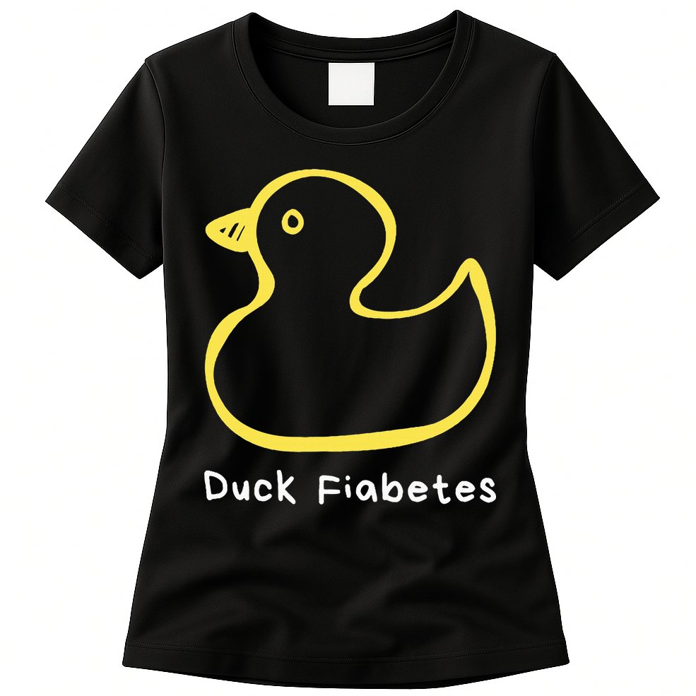 Duck Fiabetes Type 1 Diabetes sucks Womens T-Shirt