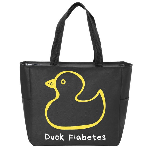 Duck Fiabetes Type 1 Diabetes sucks Zip Tote Bag