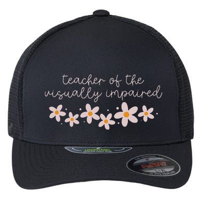 Daisy Flower Teacher Of The Visually Impaired Asl Braille Flexfit Unipanel Trucker Cap