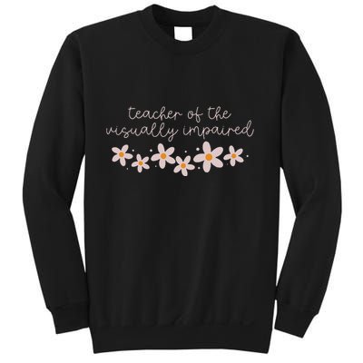 Daisy Flower Teacher Of The Visually Impaired Asl Braille Sweatshirt