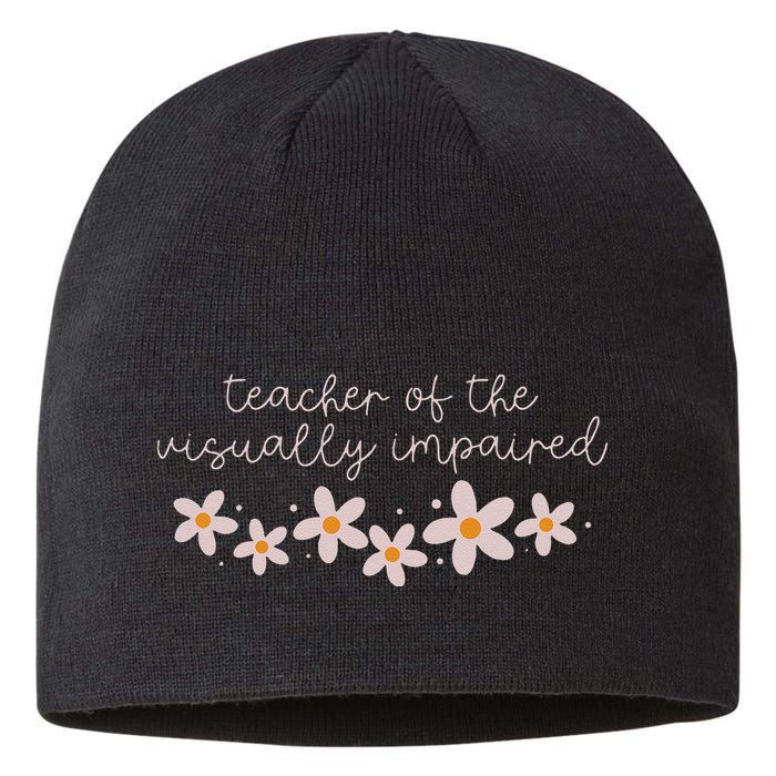 Daisy Flower Teacher Of The Visually Impaired Asl Braille Sustainable Beanie