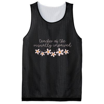 Daisy Flower Teacher Of The Visually Impaired Asl Braille Mesh Reversible Basketball Jersey Tank