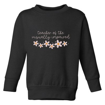 Daisy Flower Teacher Of The Visually Impaired Asl Braille Toddler Sweatshirt