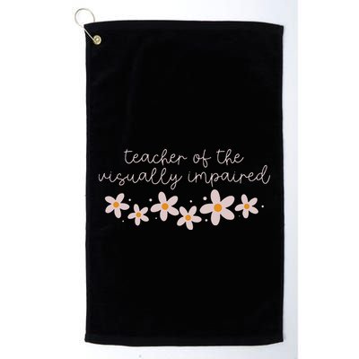 Daisy Flower Teacher Of The Visually Impaired Asl Braille Golf Towel