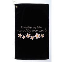 Daisy Flower Teacher Of The Visually Impaired Asl Braille Golf Towel
