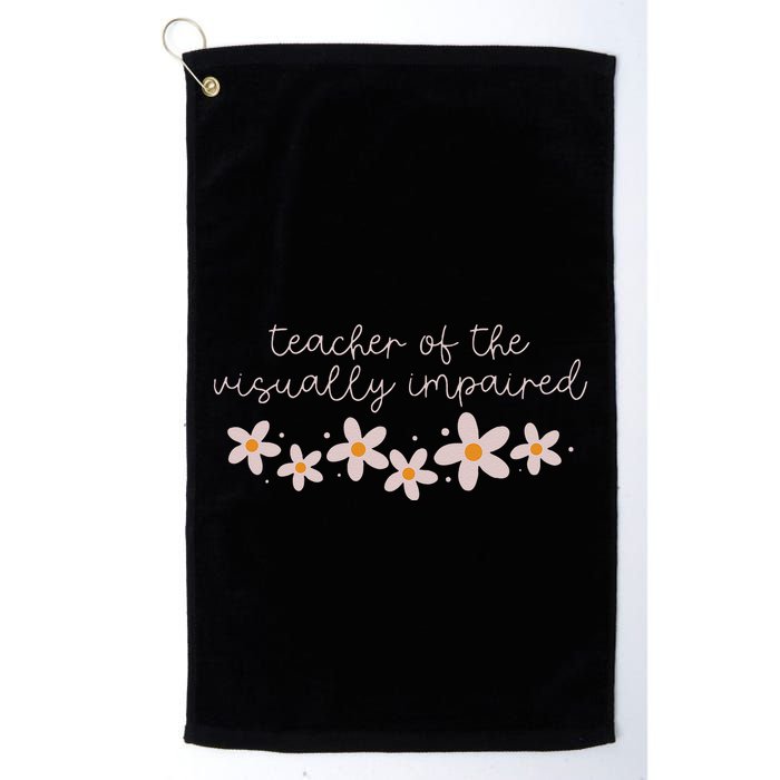 Daisy Flower Teacher Of The Visually Impaired Asl Braille Golf Towel
