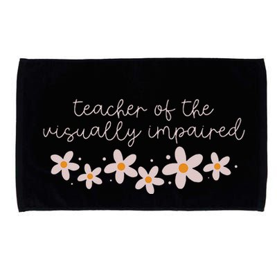 Daisy Flower Teacher Of The Visually Impaired Asl Braille Microfiber Hand Towel
