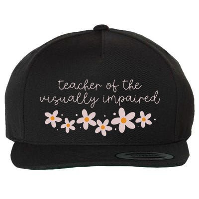 Daisy Flower Teacher Of The Visually Impaired Asl Braille Wool Snapback Cap