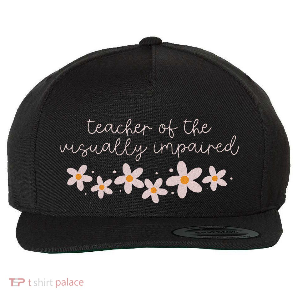 Daisy Flower Teacher Of The Visually Impaired Asl Braille Wool Snapback Cap