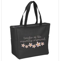 Daisy Flower Teacher Of The Visually Impaired Asl Braille Zip Tote Bag