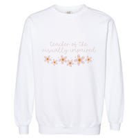 Daisy Flower Teacher Of The Visually Impaired Asl Braille Garment-Dyed Sweatshirt