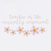 Daisy Flower Teacher Of The Visually Impaired Asl Braille Garment-Dyed Sweatshirt