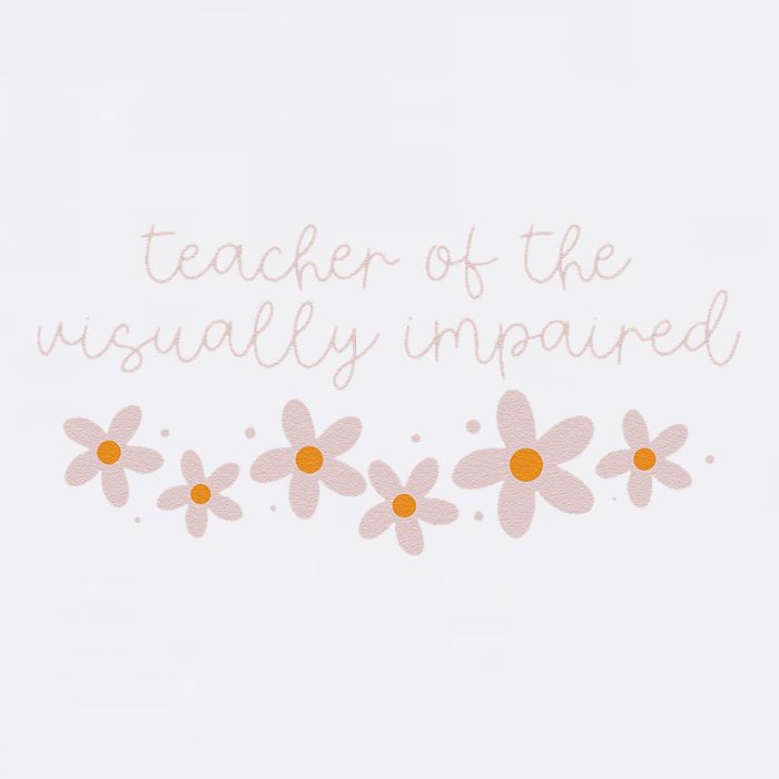 Daisy Flower Teacher Of The Visually Impaired Asl Braille Garment-Dyed Sweatshirt