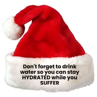 DonT Forget To Drink Water So You Can Stay Hydrated While You Suffer Premium Christmas Santa Hat