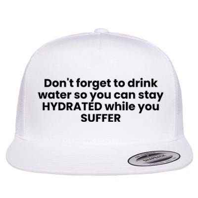 DonT Forget To Drink Water So You Can Stay Hydrated While You Suffer Flat Bill Trucker Hat