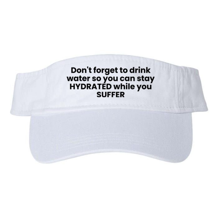 DonT Forget To Drink Water So You Can Stay Hydrated While You Suffer Valucap Bio-Washed Visor