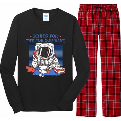 Dress For The Job You Want Astronaut Gift Long Sleeve Pajama Set