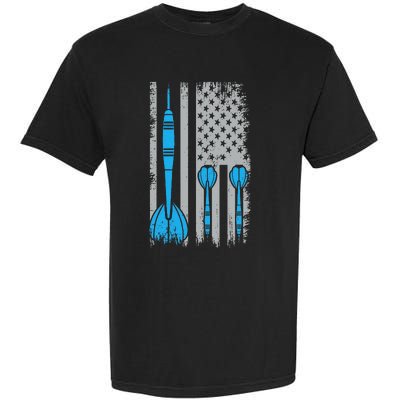 Darts Flag Usa Dartboard Dart Player Garment-Dyed Heavyweight T-Shirt