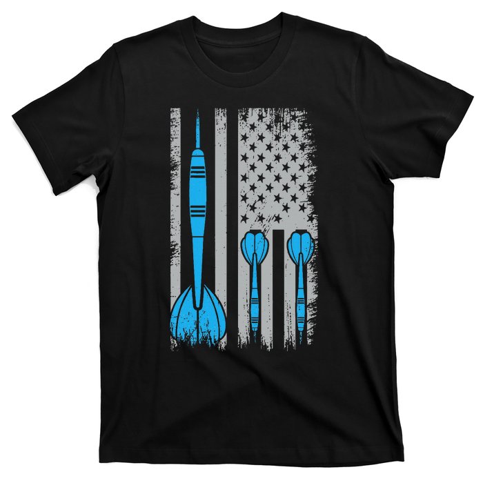 Darts Flag Usa Dartboard Dart Player T-Shirt