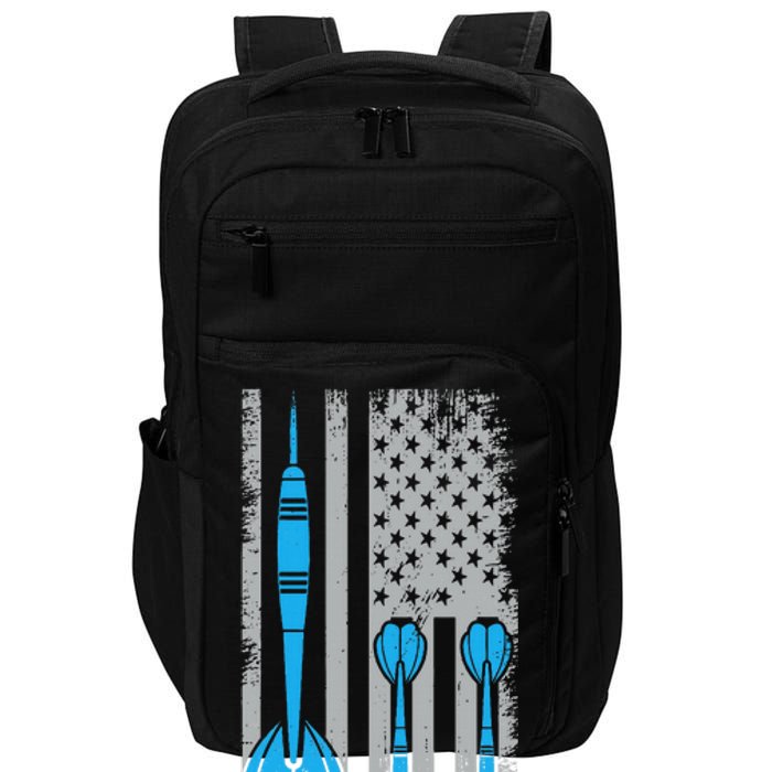 Darts Flag Usa Dartboard Dart Player Impact Tech Backpack