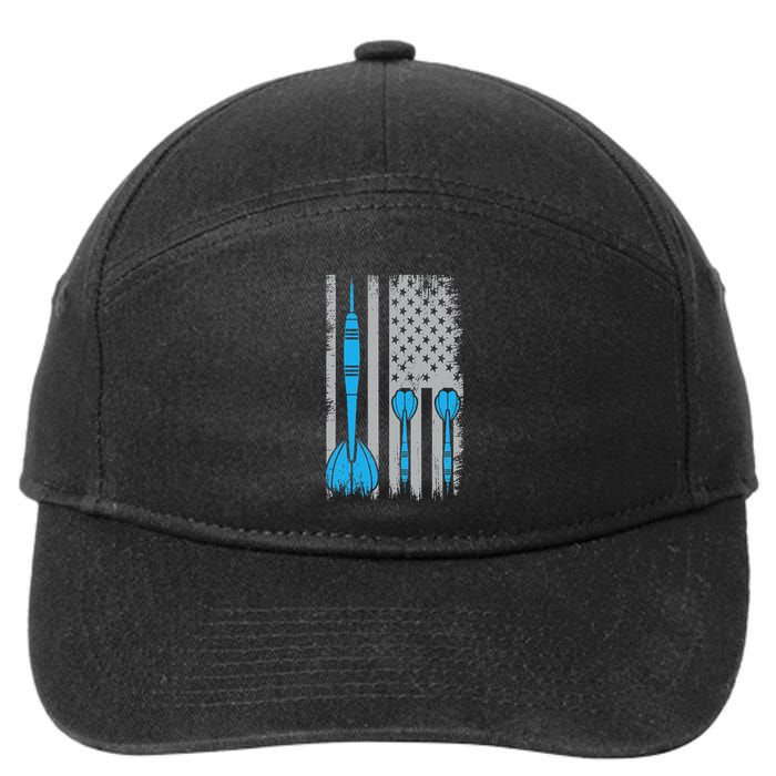 Darts Flag Usa Dartboard Dart Player 7-Panel Snapback Hat