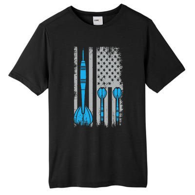 Darts Flag Usa Dartboard Dart Player Tall Fusion ChromaSoft Performance T-Shirt