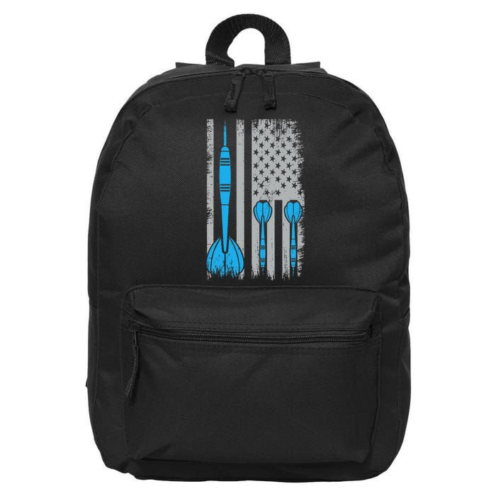 Darts Flag Usa Dartboard Dart Player 16 in Basic Backpack