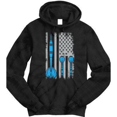 Darts Flag Usa Dartboard Dart Player Tie Dye Hoodie