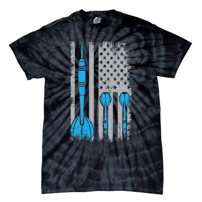 Darts Flag Usa Dartboard Dart Player Tie-Dye T-Shirt