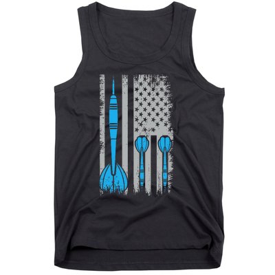 Darts Flag Usa Dartboard Dart Player Tank Top