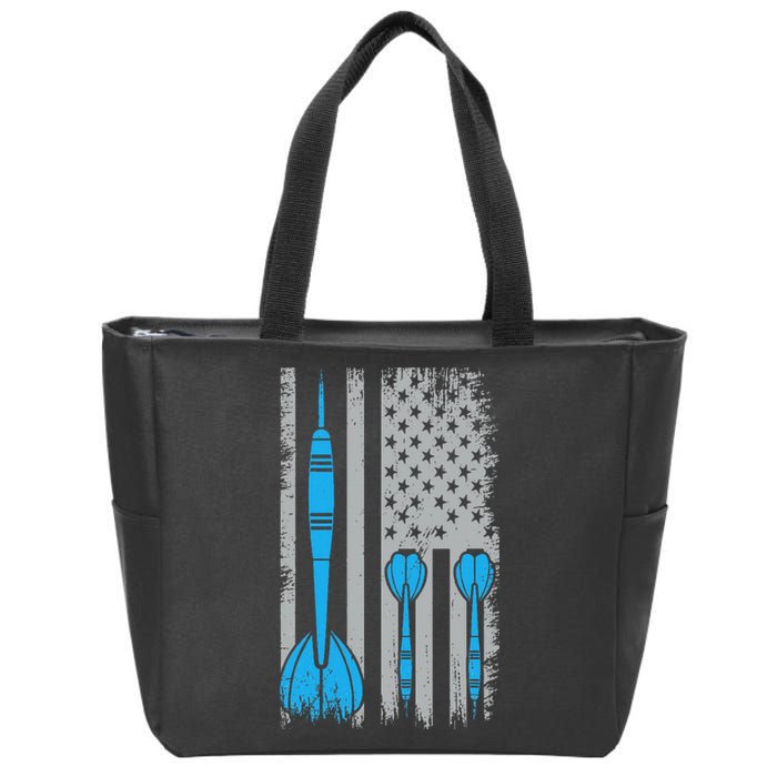 Darts Flag Usa Dartboard Dart Player Zip Tote Bag