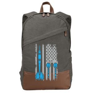 Darts Flag Usa Dartboard Dart Player Cotton Canvas Backpack