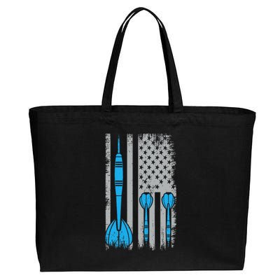 Darts Flag Usa Dartboard Dart Player Cotton Canvas Jumbo Tote