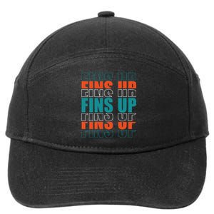 Dolphins Fins Up Gift For Miami Fan Sport 7-Panel Snapback Hat