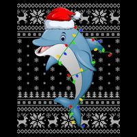 Dolphin Fish Ugly Xmas Sweater Style Santa Dolphin Christmas Meaningful Gift Impact Tech Backpack