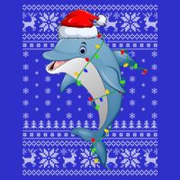 Dolphin Fish Ugly Xmas Sweater Style Santa Dolphin Christmas Meaningful Gift Sweatshirt
