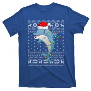 Dolphin Fish Ugly Xmas Sweater Style Santa Dolphin Christmas Meaningful Gift T-Shirt