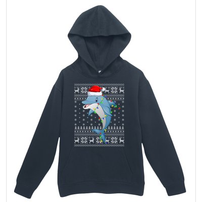 Dolphin Fish Ugly Xmas Sweater Style Santa Dolphin Christmas Meaningful Gift Urban Pullover Hoodie