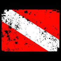 Dive Flag Vintage Worn Scuba Diving Backpack