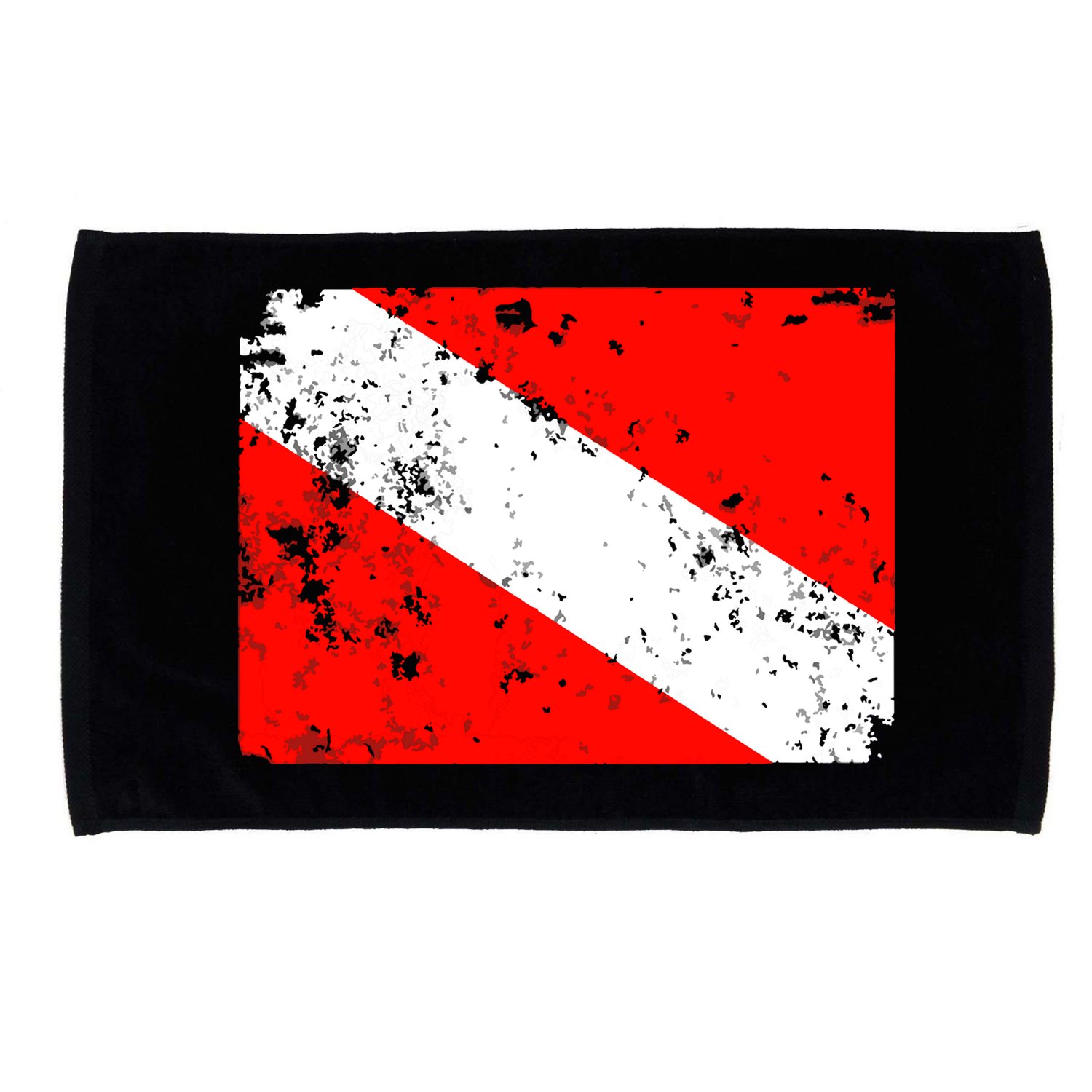 Dive Flag Vintage Worn Scuba Diving Microfiber Hand Towel
