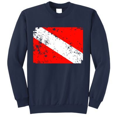 Dive Flag Vintage Worn Scuba Diving Sweatshirt