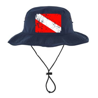 Dive Flag Vintage Worn Scuba Diving Bucket Hat