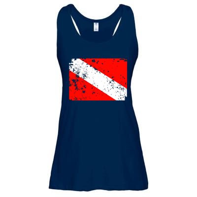 Dive Flag Vintage Worn Scuba Diving Ladies Essential Flowy Tank