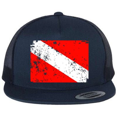Dive Flag Vintage Worn Scuba Diving Flatbill Hat
