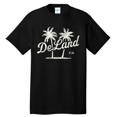 Deland Florida Vintage 70s Palm Trees Tall T-Shirt