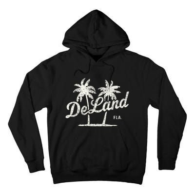 Deland Florida Vintage 70s Palm Trees Tall Hoodie